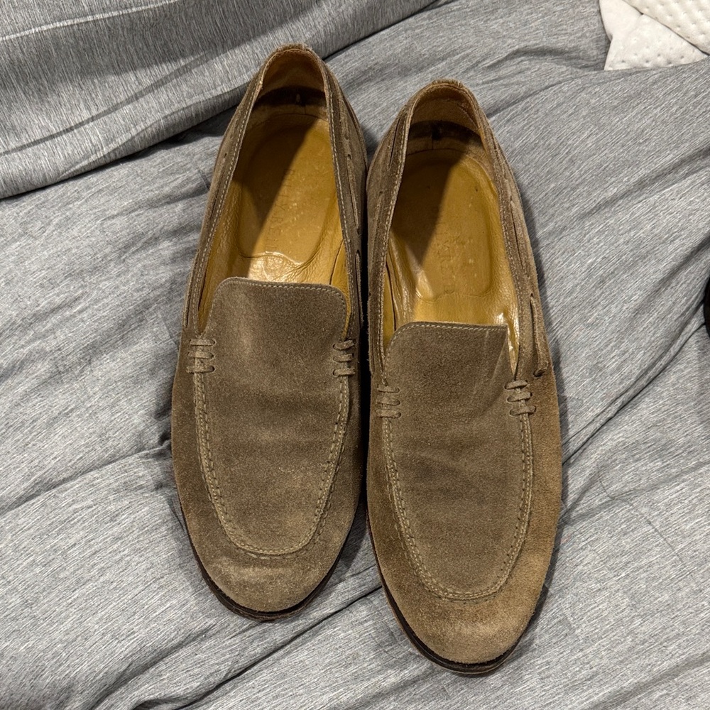Men's Billy Reid Brown Suede Loafers - 9